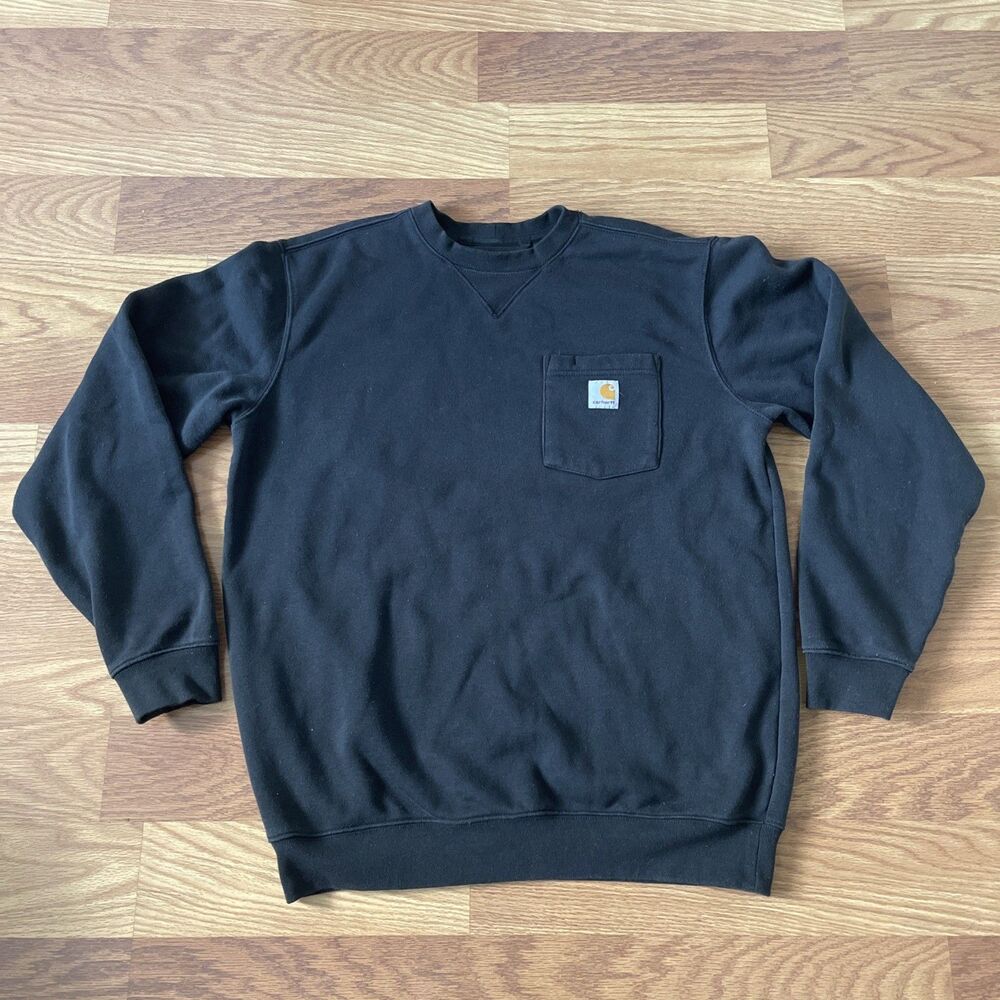 Carhartt Black Loose Fit Crewneck Sweatshirt Men’s Size M